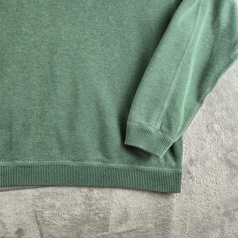 Tommy Bahama Sweatshirt Mens Green 1/4 Zip Mock Neck Long Sleeve Golf Resort - Picture 8 of 12